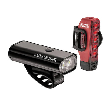 Lezyne, Macro Drive 1100 Lumens : Strip Pro Drive, 300 Lumens, Light Set, Black