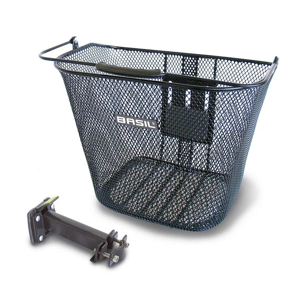 Basil, Bremen, Basket, Front, Steel, Black - Amego Electric Vehicles