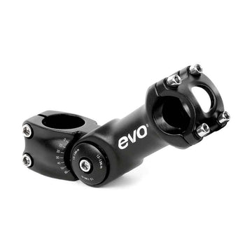 EVO, Compact, Stem, Diameter: 31.8mm, Length: 95mm, Steerer: 1-1/8'', Black - Amego Electric Vehicles