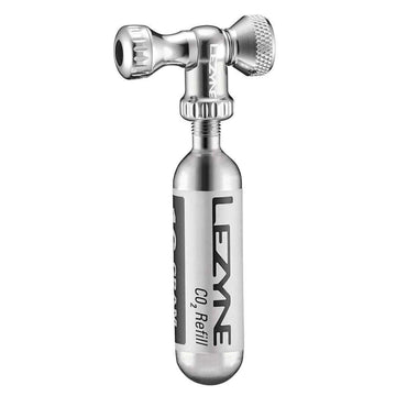Lezyne, Control Drive CO2, CO2 Inflator, Threaded, Presta, Schrader, Silver, 1x16g - Amego Electric Vehicles