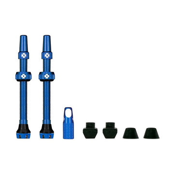 Muc-Off, V2, Tubeless Valve, Presta, 60mm, Blue, Pair - Amego Electric Vehicles