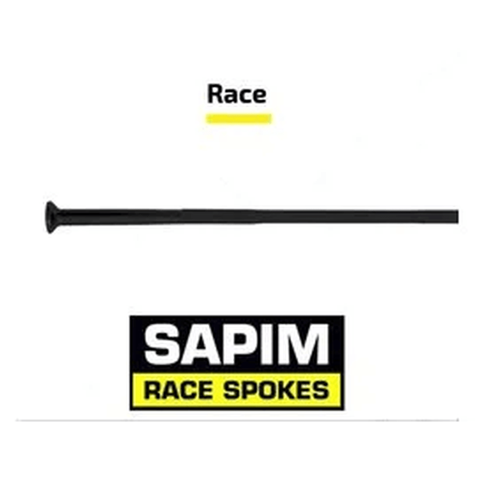 Sapim Race Spoke BLANK 310 265mm-310mm , Double Butted 14/15g, Black, Direct Pull, Bag/100 - Amego Electric Vehicles