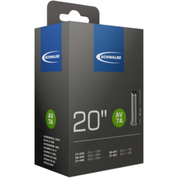 Schwalbe Tube #7A 20 x 1-1/8-1-3/8 Presta Valve, Standard Length 40mm - Amego Electric Vehicles