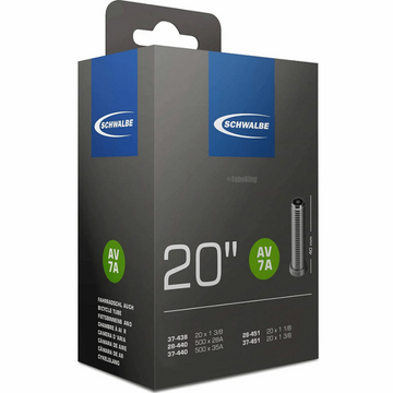 Schwalbe Tube #7A 20 x 1-1/8-1-3/8 Schrader Valve, Standard Length 40mm - Amego Electric Vehicles
