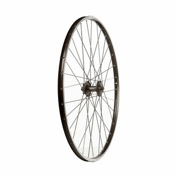 Wheel Shop Sun Inferno Black/ Shimano Deore HB-M525 Wheel Front 26'' / 559 Holes: 32 QR 100mm Disc IS 6-bolt - Amego Electric Vehicles