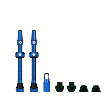 Muc-Off, V2, Tubeless Valve, Presta, 60mm, Blue, Pair