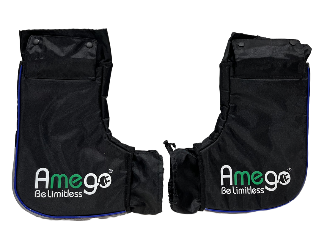 Food Delivery Starter Package Bundle Pizza Bag, pizza bag rack, cup holder, bar mitts, neoprene battery cover, helmet, phone holder, mirror, chain lock and lubricant - Amego Electric Vehicles