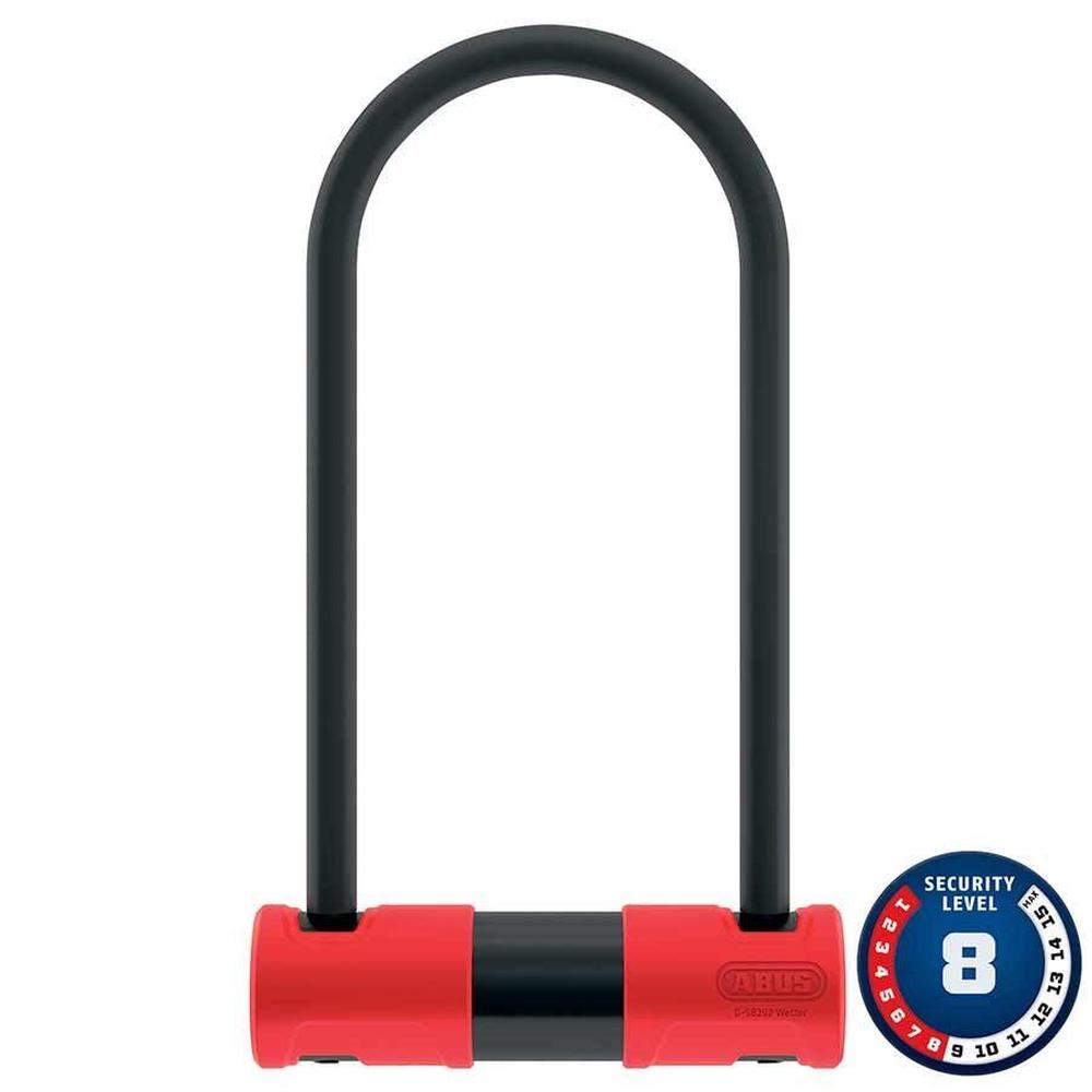 Abus, 440A Alarm, U-Lock, Key, 170x230mm, 6.7''x9'', Thickness in mm: 12mm, Black - Amego Electric Vehicles