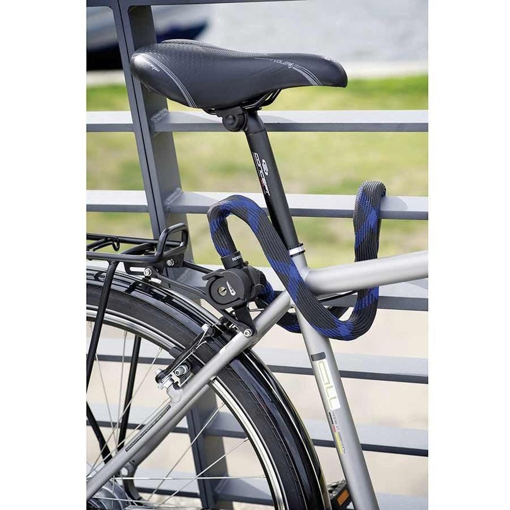 Abus, Ivera Steel-O-Chain, Chain Lock, 7mm, 110cm, 3.6', Black - Amego Electric Vehicles