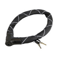 Abus, IvyTex IVEN 8210K, Chain Lock, Key, 8mm, 85cm, 2.8', Black - Amego Electric Vehicles