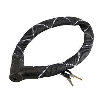 Abus, IvyTex IVEN 8210K, Chain Lock, Key, 8mm, 85cm, 2.8', Black - Amego Electric Vehicles
