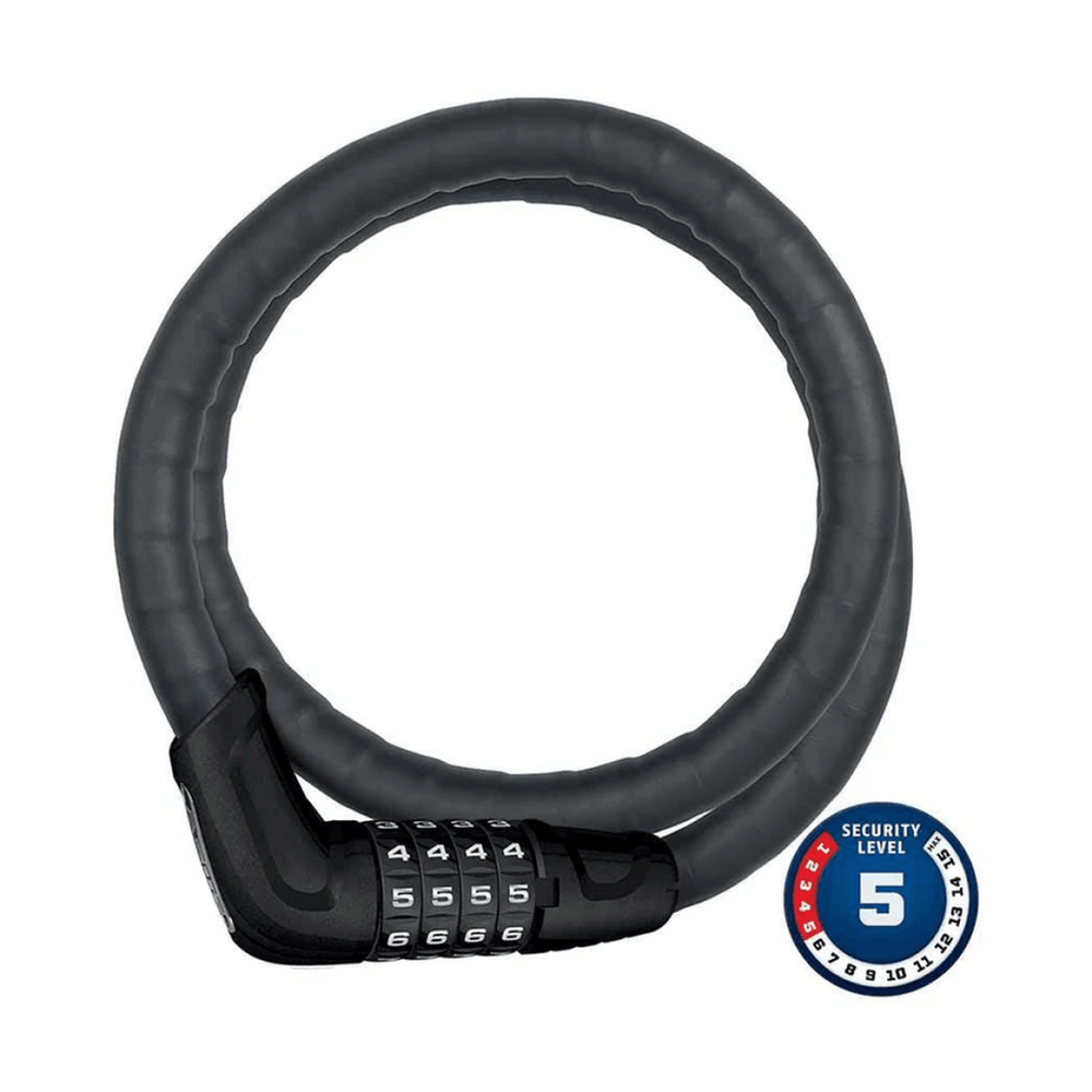 Abus, Tresor 6615C, Armored cable with combination lock, 15mm x 85cm 15mm x 2.8' - Amego Electric Vehicles