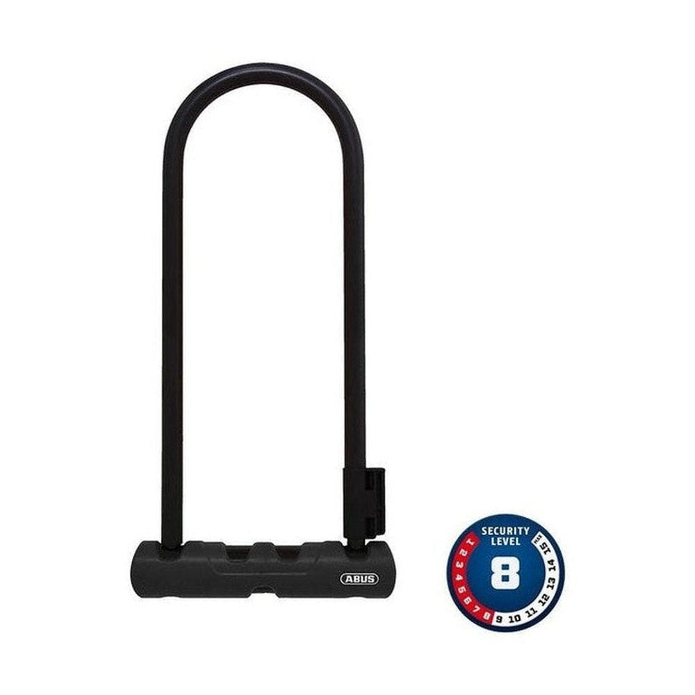 Abus, Ultra 410, U-Lock, Key, 12mm, 17.0cm x 30.0cm, 6.7" x 11", SH34, Black - Amego Electric Vehicles