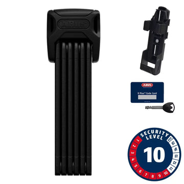 Abus, Bordo XPlus 6000K LTD, Folding Lock, Key, 5.0mm. 90cm, 2.95', ST, Black