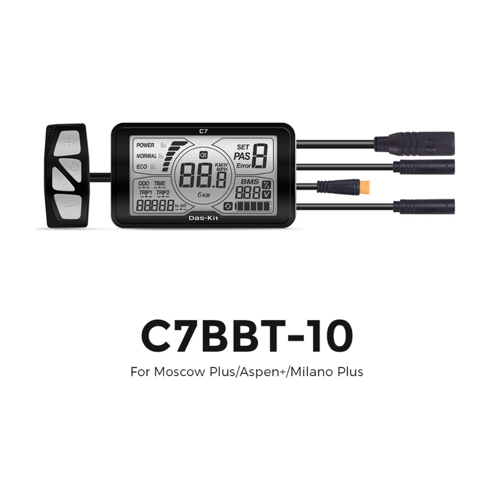 Das-kit Display C7BBT-10 T1000/T720/F720/F1000/Moscow Plus/Aspen Plus/Milano Plus - Amego Electric Vehicles