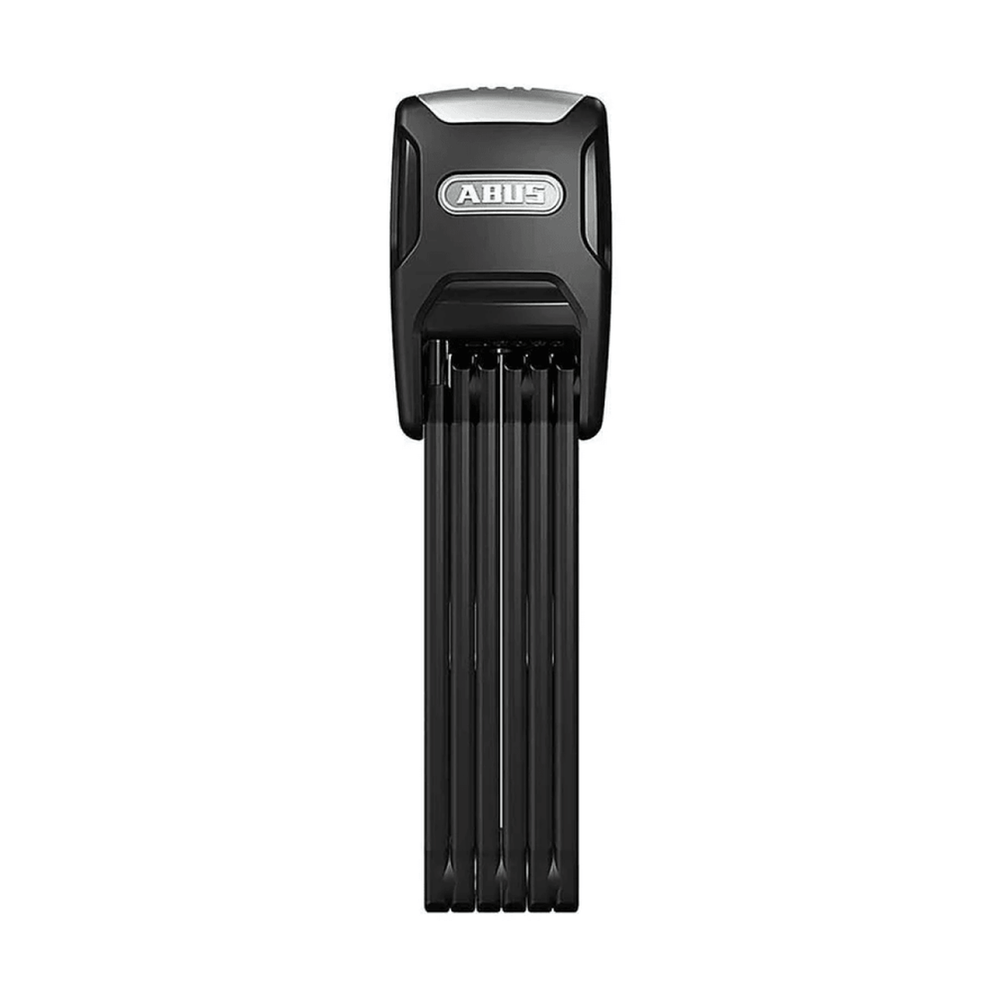 Discontinued Abus, Bordo Alarm 6000, Foldable lock w/ key lock, 5mm x 90cm 5mm x 3' , SH Bracket, Black - Amego Electric Vehicles
