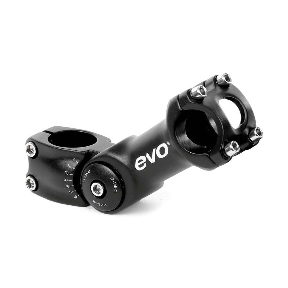EVO, Compact, Stem, Diameter: 31.8mm, Length: 95mm, Steerer: 1-1/8'', Black - Amego Electric Vehicles