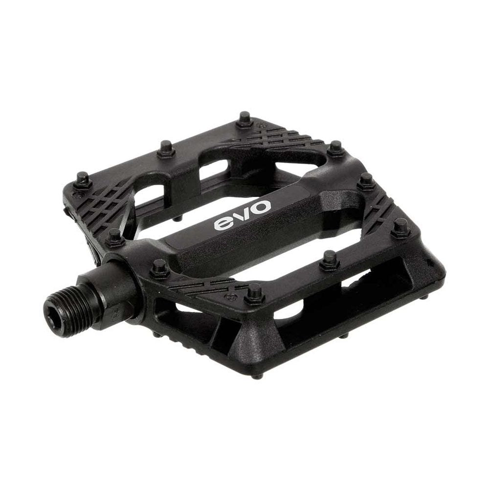 EVO, Freefall Sport, Platform Pedals, Body: Nylon, Spindle: Cr-Mo, 9/16'', Black, Pair - Amego Electric Vehicles