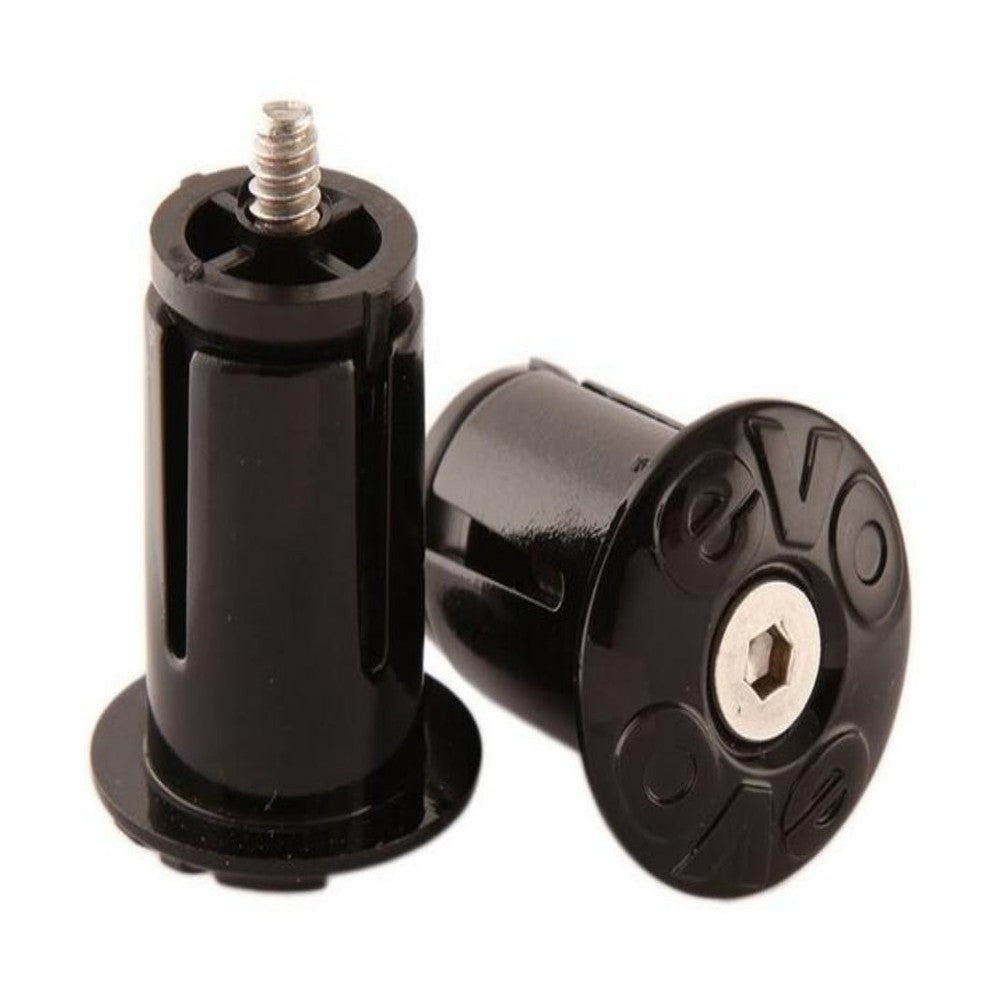 EVO, Handlebar tape end plugs, Pair, Black - Amego Electric Vehicles