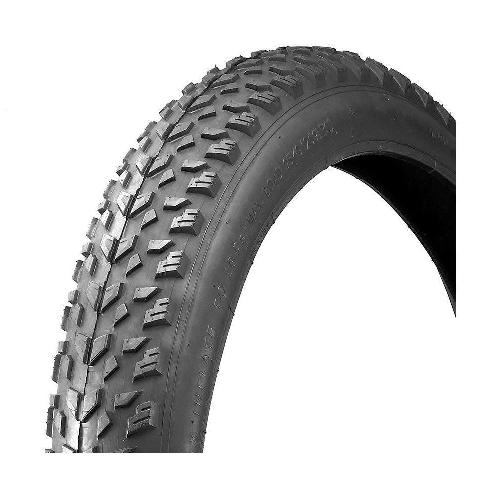 EVO, Stockton, Fat Bike Tire, 26"x4.00, Clincher, Wire, 27TPI, Black - Amego Electric Vehicles