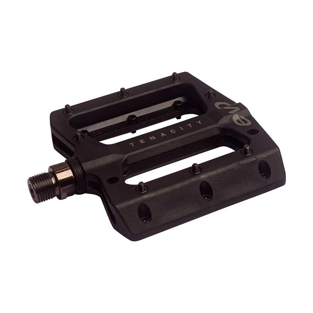 EVO, Tenacity, Platform Pedals, Body: Nylon, Spindle: Cr-Mo, 9/16'', Black, Pair - Amego Electric Vehicles