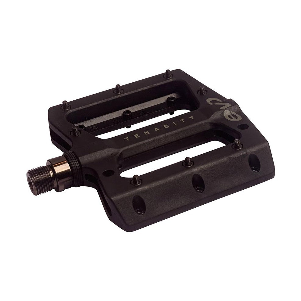 EVO, Tenacity, Platform Pedals, Body: Nylon, Spindle: Cr-Mo, 9/16'', Black, Pair - Amego Electric Vehicles