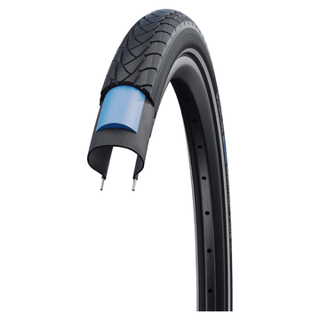 Schwalbe Marathon Plus Tire 700 x 28c (28-622) Black, Reflective Strip, Smart Guard, Endurance, Wire