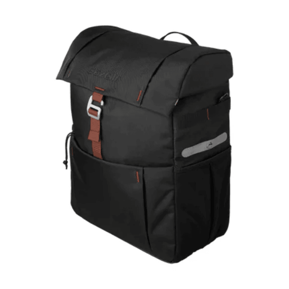 Gazelle Single Bike Pannier Black/Brown - Amego Electric Vehicles