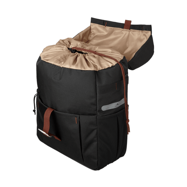 Gazelle Single Bike Pannier Black/Brown - Amego Electric Vehicles