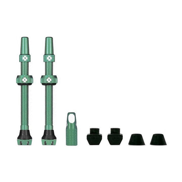 Muc-Off, Tubeless Valve V2, Tubeless Valve, Presta, 60mm, Turquoise, Pair - Amego Electric Vehicles
