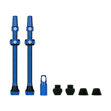 Muc-Off, V2, Tubeless Valve, Presta, 80mm, Blue, Pair - Amego Electric Vehicles