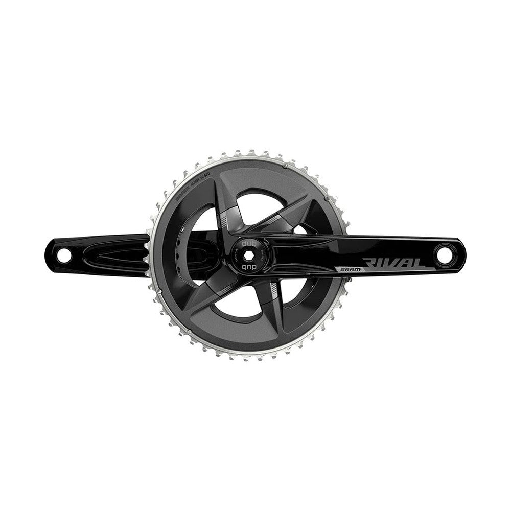 SRAM, Rival D1 2x, Crankset, Speed: 12, Spindle: 28.99mm, BCD: 107, 46/33, DUB, 170mm, Black, Road Disc - Amego Electric Vehicles