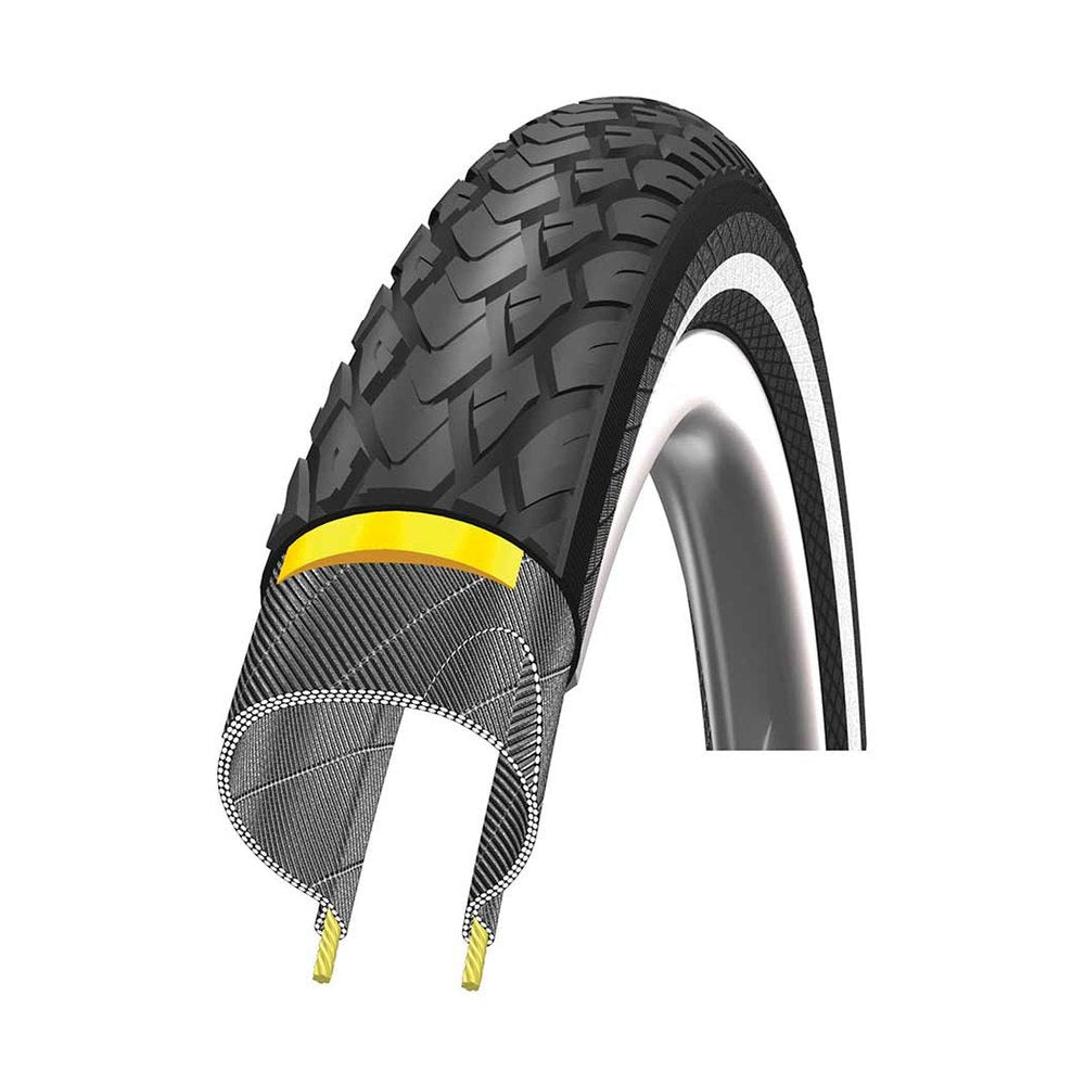 Schwalbe, Marathon, Tire, 700x32C, Wire, Clincher, Endurance, GreenGuard, 67TPI, Black - Amego Electric Vehicles