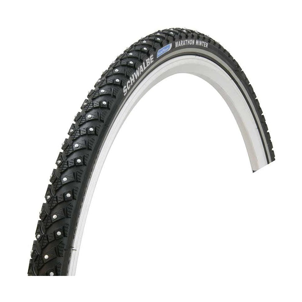 Schwalbe, Marathon Winter Plus, Tire, 26''x2.00, Wire, Clincher, Winter, SmartGuard, 67TPI, Black - Amego Electric Vehicles