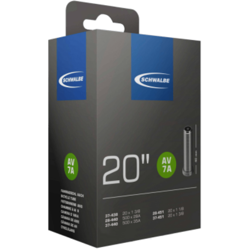 Schwalbe Tube #7A 20 x 1-1/8-1-3/8 Presta Valve, Standard Length 40mm - Amego Electric Vehicles