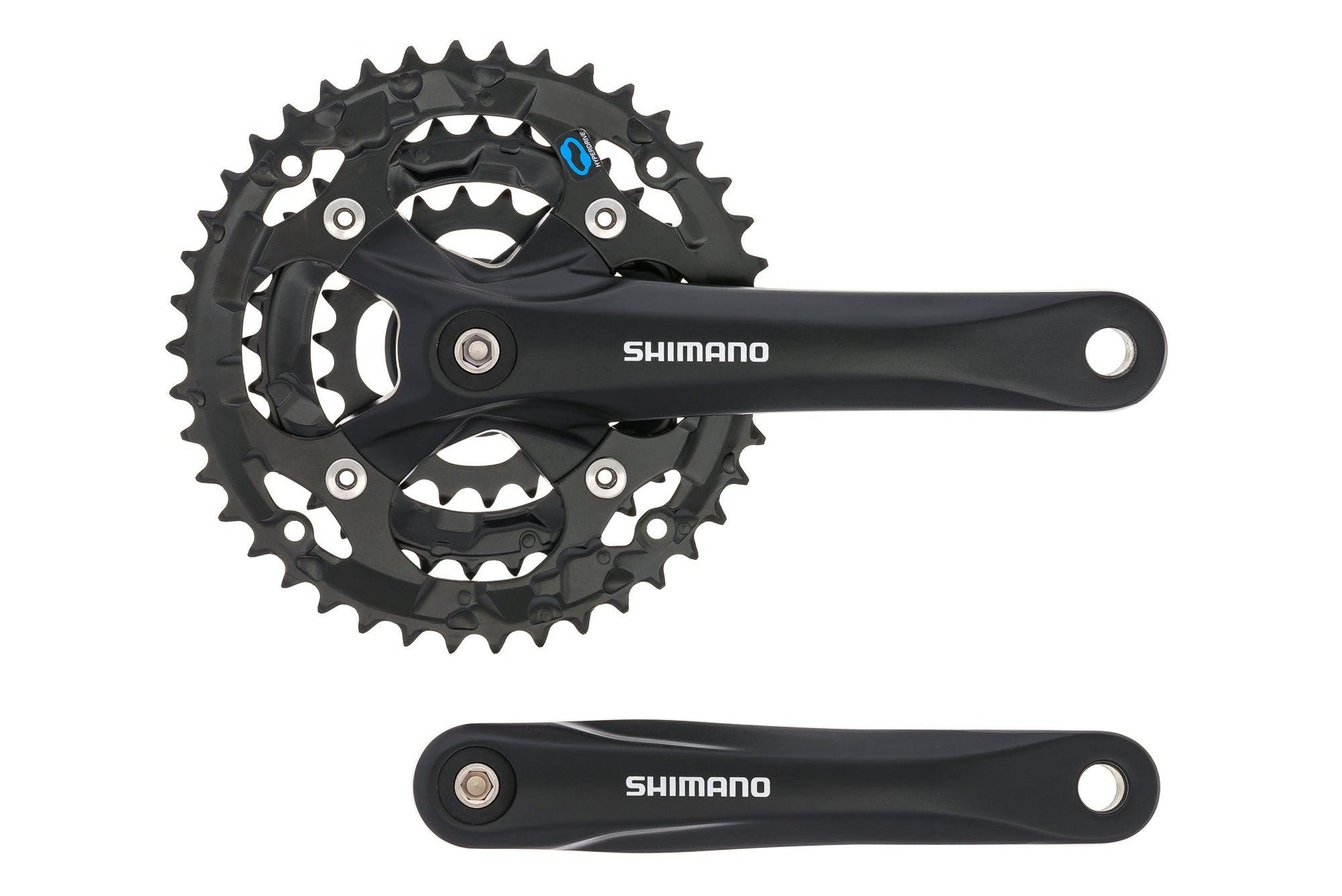 Shimano, Acera FC-M361, Crankset, 7/8 sp, 170mm, 28/38/48T AFCM361C888XL, Black Elevate / NCM - Amego Electric Vehicles