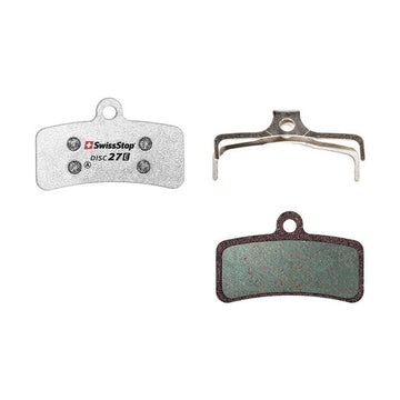 SwissStop, Disc 27 E, Disc brake pads, Shape: XTR 9120/8120/8020, SLX 7120, Saint 820, TRP Slate T4, Quadiem, BR-M9120, BR-M8020, BR-M810, BR-M640, BR-MT520, Organic, Pair - Amego Electric Vehicles