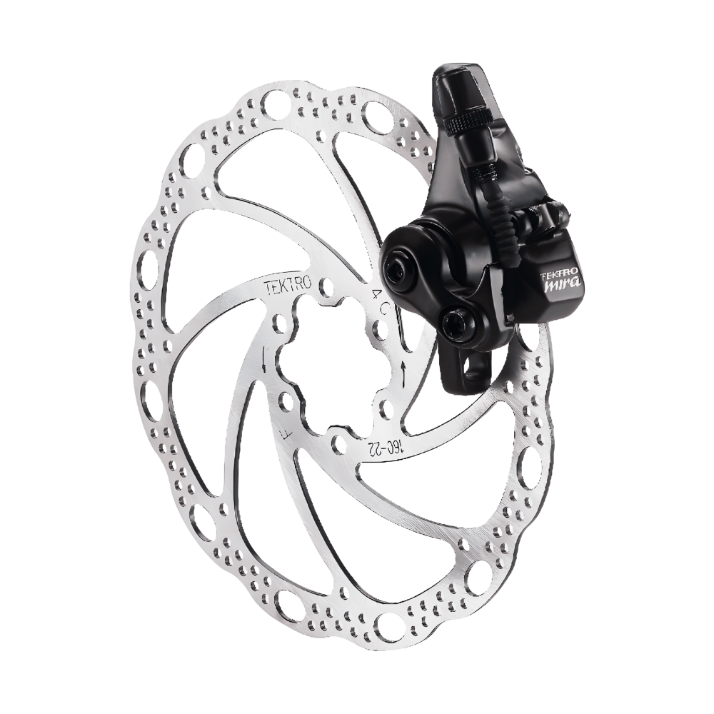 TEKTRO Mira Mechanical Disc Brake, FR , 160mm w/Rotor - Amego Electric Vehicles