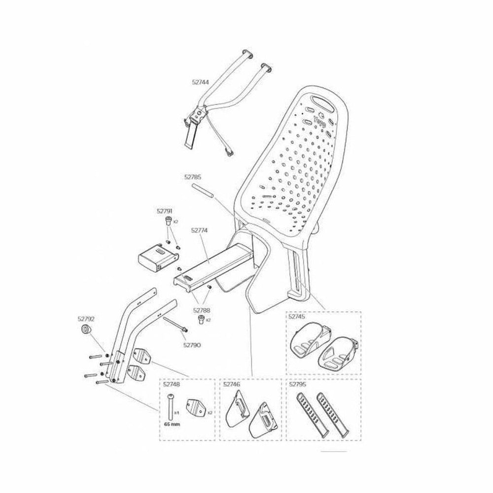 THULE YEPP MAXI FRAME MOUNT BLACK CHILD CARRIER - Amego Electric Vehicles