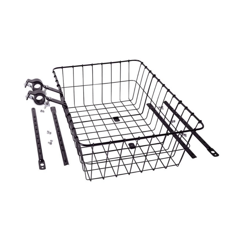 WALD Standard Large Gloss Black Front Basket 31.8in - Amego Electric ...