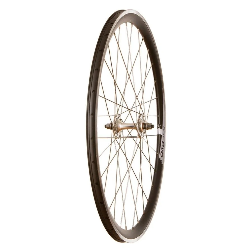 Wheel Shop, Evo Tour 19 Aero Black/ Formula TH-50, Wheel, Front, 700C / 622, Holes: 32, Bolt-on, 100mm, Rim Brake - Amego Electric Vehicles