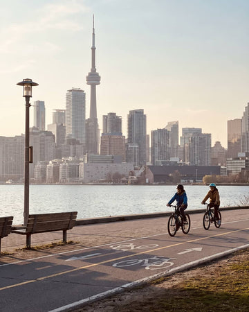 riders enjoy an bike trail in toronto