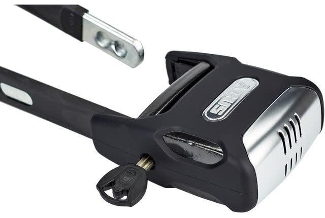 Abus Bordo Alarm 6000, Foldable lock w/ key lock, 5mm x 90cm (5mm x 3'), SH Bracket, Black