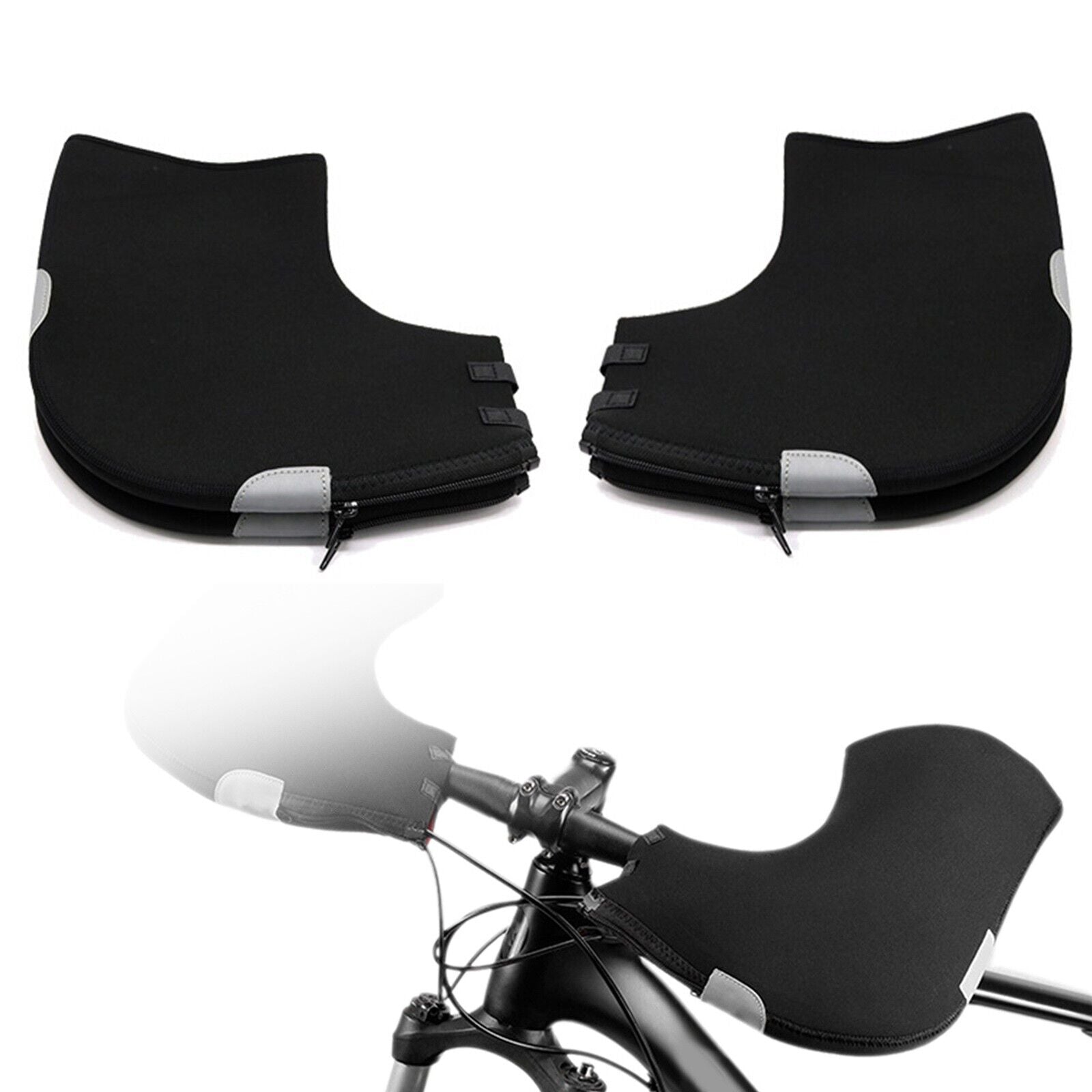 Amego Neoprene Winter Bar Mitts (Reflective)