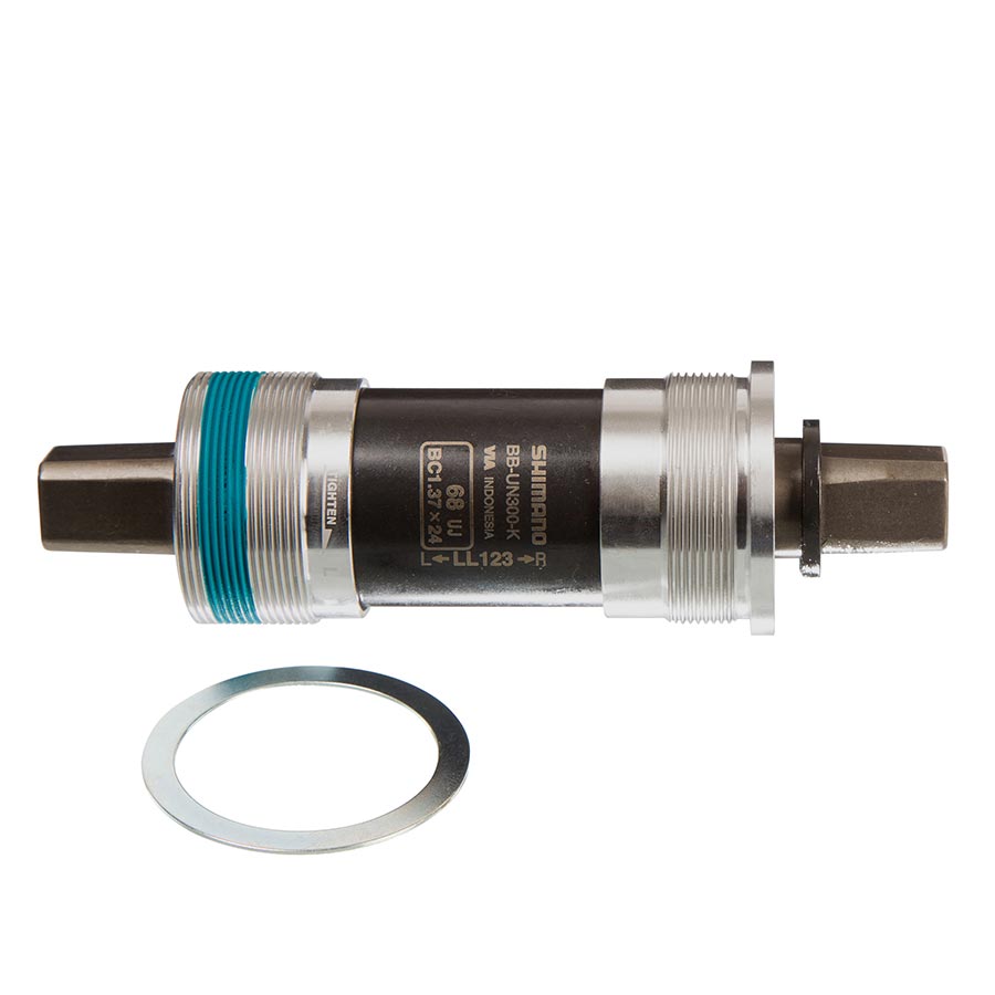Shimano, BB-UN300-K LL123, Square Taper BB, British, 68mm, : 122.5mm, Silver