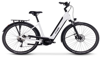 Cube Supreme Sport Hybrid ONE 500 Smart System Easy Entry white´n´black 46 cm / Small