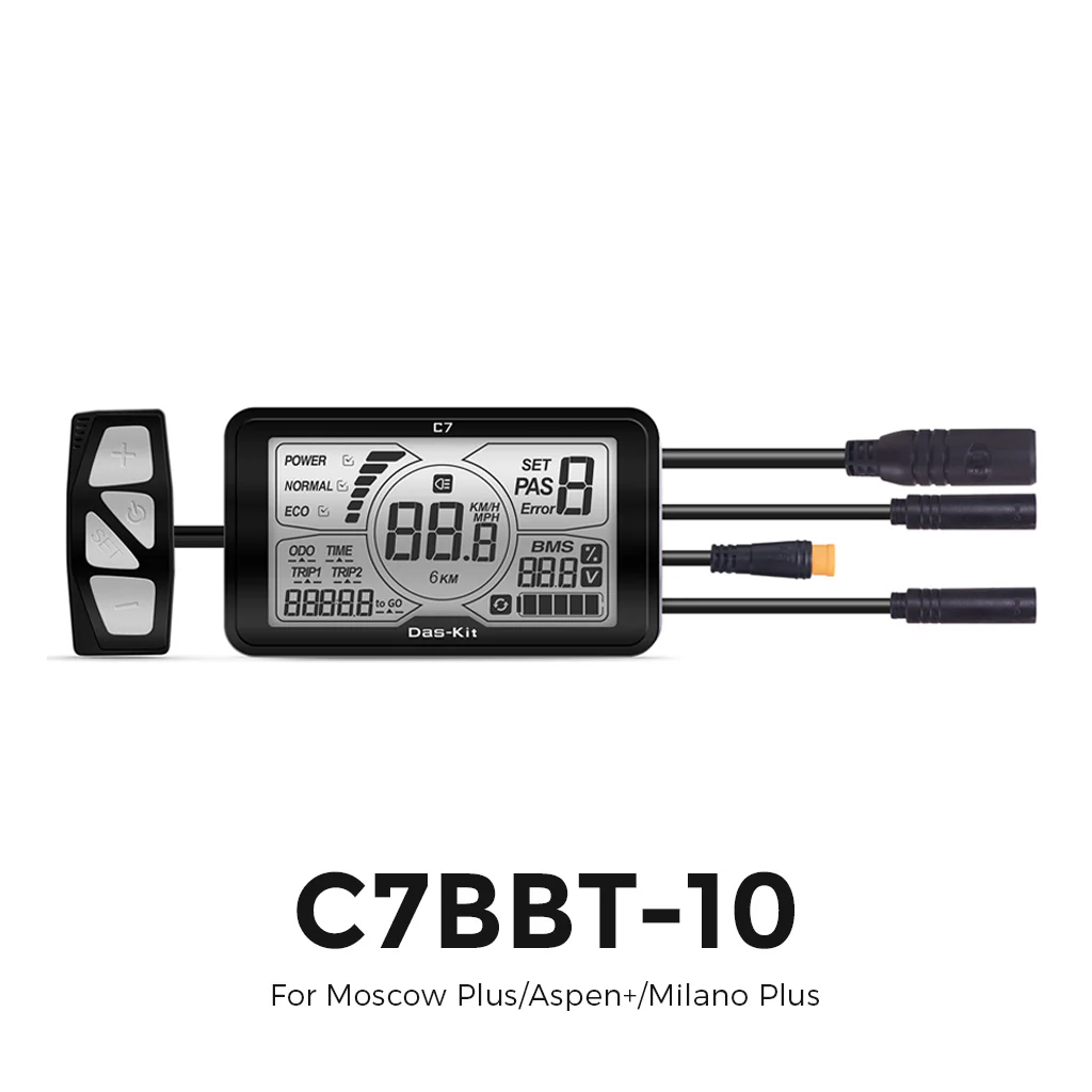 Das-kit Display C7BBT-10 T1000/T720/F720/F1000/Moscow Plus/Aspen Plus/Milano Plus - Amego Electric Vehicles