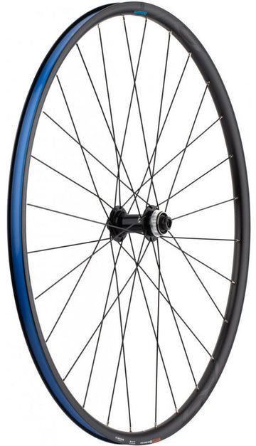 WHEEL, WH-RS171-700C, FRONT, 28H, OLD:100MM, F:12MM E-THRU, CLINCHER, BLACK, W/STANDARD STICKER, W/RIM TAPE, CL DISC ONE 28-622 - 42-622