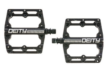 Deity, Black Kat, Platform Pedals, Body: Aluminum, Spindle: Cr-Mo, 9/16'', Black, Pair