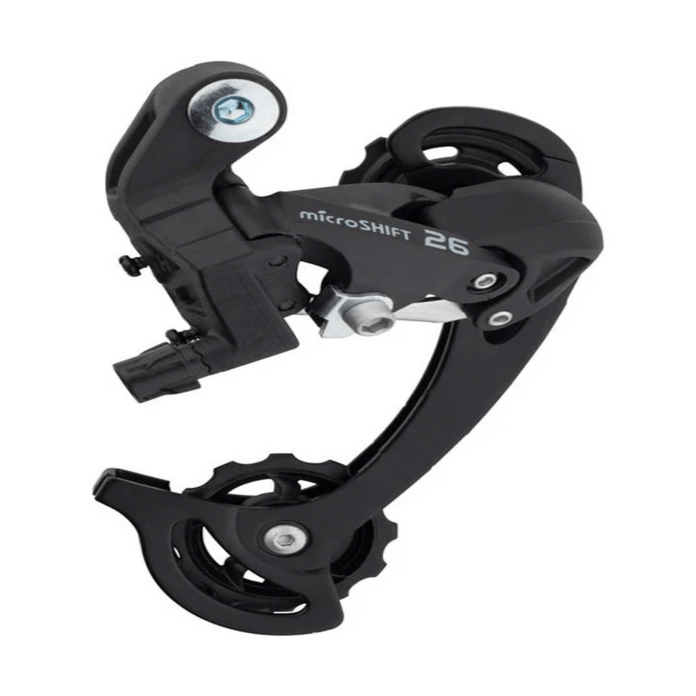 microSHIFT M26 Rear Derailleur - 8,9 Speed, Long Cage, Black - Amego Electric Vehicles